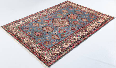 Kazak Grey Hand Knotted 510 X 80  Area Rug 700-157794 Image 2