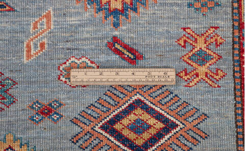 Kazak Grey Hand Knotted 510 X 80  Area Rug 700-157794 Image 8