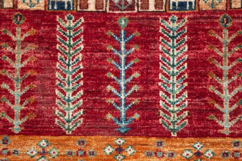 Chobi Blue Runner Hand Knotted 30 X 91  Area Rug 700-157795 Image 6
