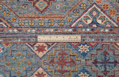 Chobi Grey Runner Hand Knotted 210 X 82  Area Rug 700-157797 Image 8