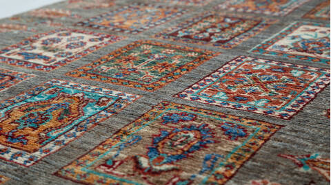 Chobi Grey Runner Hand Knotted 27 X 92  Area Rug 700-157799 Image 3