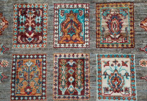 Chobi Grey Runner Hand Knotted 27 X 92  Area Rug 700-157799 Image 6