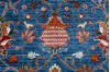 Chobi Blue Hand Knotted 82 X 99  Area Rug 700-157801 Thumb 6