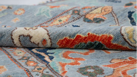 Chobi Grey Hand Knotted 57 X 79  Area Rug 700-157803 Image 7