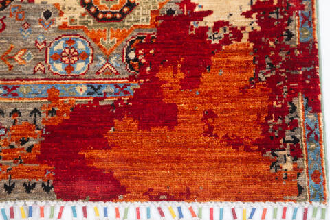 Chobi Multicolor Hand Knotted 50 X 67  Area Rug 700-157805 Image 4