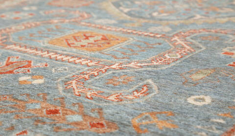 Chobi Grey Hand Knotted 410 X 611  Area Rug 700-157806 Image 3