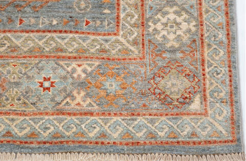 Chobi Grey Hand Knotted 410 X 611  Area Rug 700-157806 Image 4