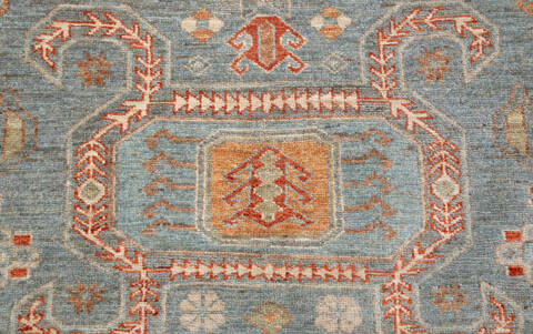 Chobi Grey Hand Knotted 410 X 611  Area Rug 700-157806 Image 6