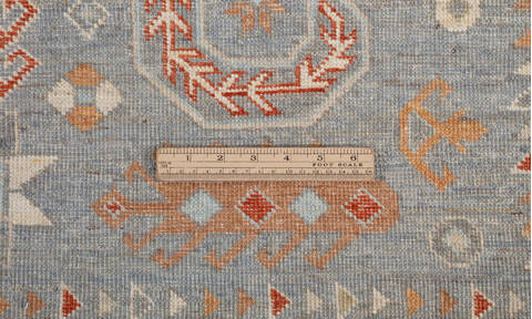 Chobi Grey Hand Knotted 410 X 611  Area Rug 700-157806 Image 8