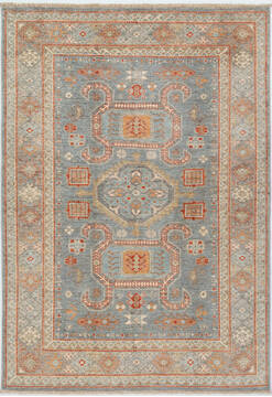 Chobi Grey Hand Knotted 4'10" X 6'11"  Area Rug 700-157806