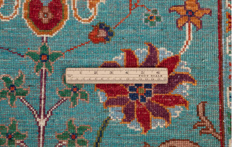 Chobi Green Hand Knotted 52 X 67  Area Rug 700-157807 Image 8