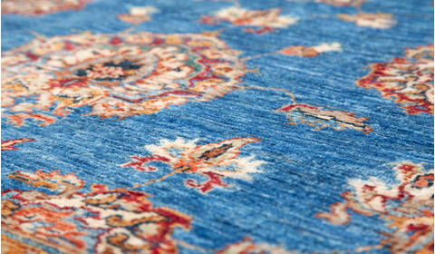Chobi Blue Hand Knotted 40 X 58  Area Rug 700-157808 Image 3