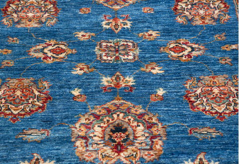 Chobi Blue Hand Knotted 40 X 58  Area Rug 700-157808 Image 5