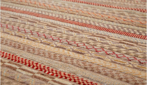 Chobi Beige Hand Knotted 49 X 65  Area Rug 700-157810 Image 3