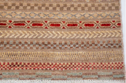 Chobi Beige Hand Knotted 49 X 65  Area Rug 700-157810 Image 4