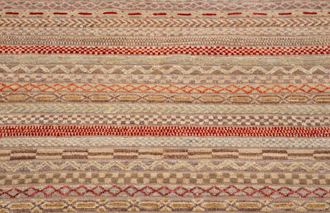 Chobi Beige Hand Knotted 49 X 65  Area Rug 700-157810 Image 5