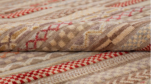 Chobi Beige Hand Knotted 49 X 65  Area Rug 700-157810 Image 7