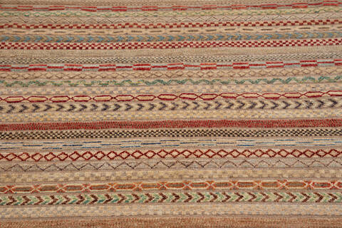 Chobi Beige Hand Knotted 49 X 64  Area Rug 700-157811 Image 5