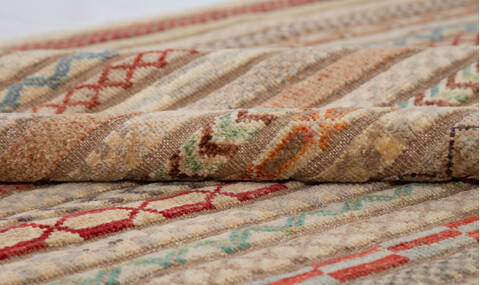 Chobi Beige Hand Knotted 49 X 64  Area Rug 700-157811 Image 7