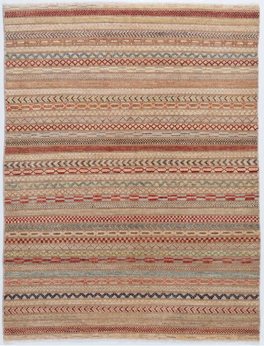 Chobi Beige Hand Knotted 49 X 64  Area Rug 700-157811 Image 0