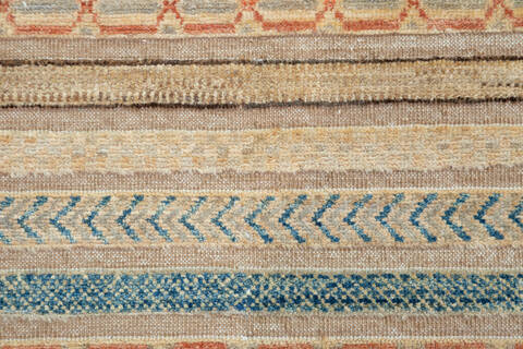 Chobi Beige Hand Knotted 33 X 410  Area Rug 700-157812 Image 6