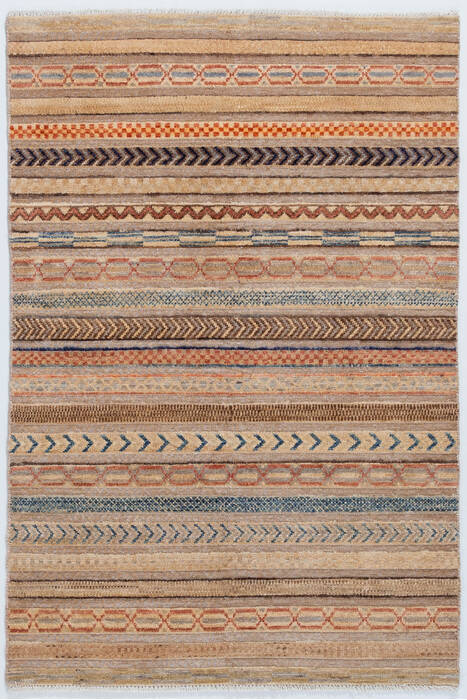 Chobi Beige Hand Knotted 33 X 410  Area Rug 700-157812 Image 0