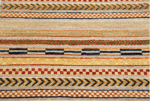 Chobi Beige Hand Knotted 26 X 310  Area Rug 700-157813 Image 5