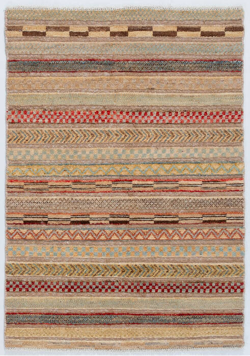 Chobi Beige Hand Knotted 26 X 310  Area Rug 700-157813 Image 0