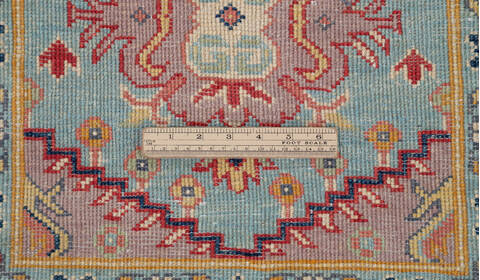 Kazak Blue Runner Hand Knotted 29 X 104  Area Rug 700-157816 Image 8