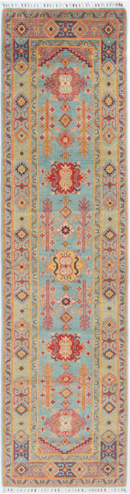 Kazak Blue Runner Hand Knotted 29 X 104  Area Rug 700-157816 Image 0