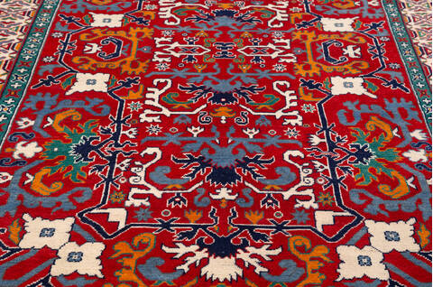 Kazak Red Hand Knotted 60 X 89  Area Rug 700-157817 Image 5