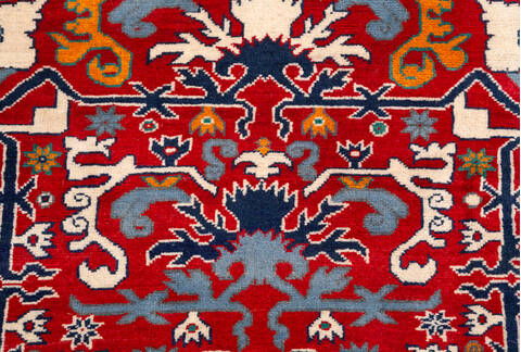 Kazak Red Hand Knotted 60 X 89  Area Rug 700-157817 Image 6