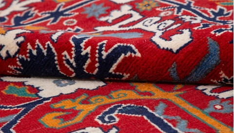 Kazak Red Hand Knotted 60 X 89  Area Rug 700-157817 Image 7