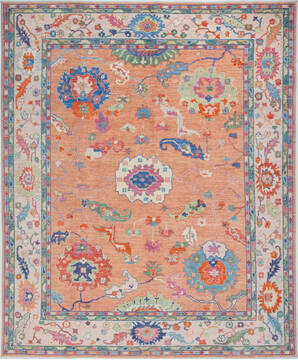 Kazak Pink Hand Knotted 8'2" X 9'10"  Area Rug 700-157818