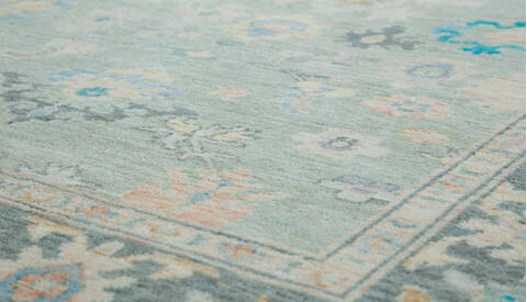 Chobi Green Hand Knotted 50 X 67  Area Rug 700-157819 Image 3