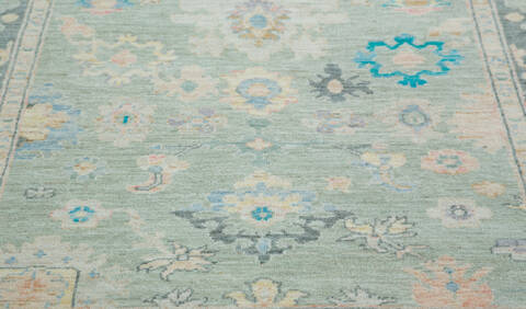 Chobi Green Hand Knotted 50 X 67  Area Rug 700-157819 Image 5