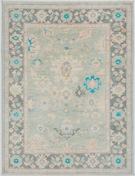 Chobi Green Hand Knotted 50 X 67  Area Rug 700-157819 Image 0