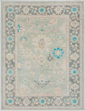 Chobi Green Hand Knotted 5'0" X 6'7"  Area Rug 700-157819