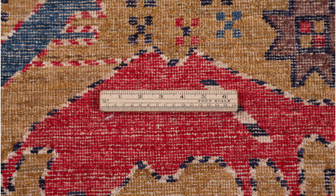 Chobi Yellow Hand Knotted 65 X 910  Area Rug 700-157820 Image 8
