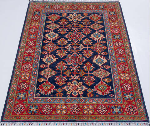 Kazak Blue Hand Knotted 40 X 64  Area Rug 700-157822 Image 1