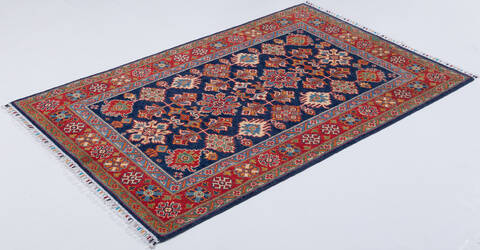 Kazak Blue Hand Knotted 40 X 64  Area Rug 700-157822 Image 2