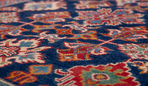 Kazak Blue Hand Knotted 40 X 64  Area Rug 700-157822 Image 3