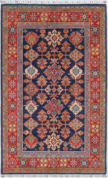 Kazak Blue Hand Knotted 4'0" X 6'4"  Area Rug 700-157822