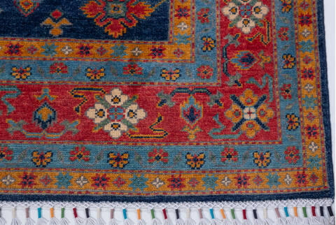 Kazak Blue Hand Knotted 55 X 710  Area Rug 700-157823 Image 5