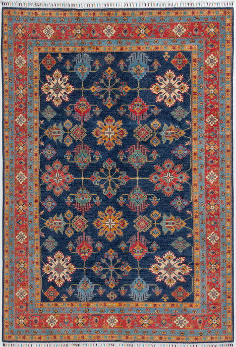 Kazak Blue Hand Knotted 55 X 710  Area Rug 700-157823 Image 0