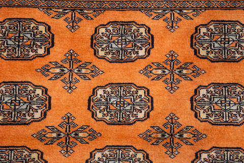 Bokhara Orange Hand Knotted 49 X 69  Area Rug 700-157873 Image 6