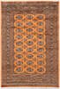 Bokhara Orange Hand Knotted 49 X 69  Area Rug 700-157873 Thumb 0