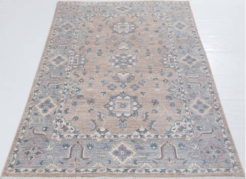 Chobi Yellow Hand Knotted 49 X 75  Area Rug 700-157875 Image 1