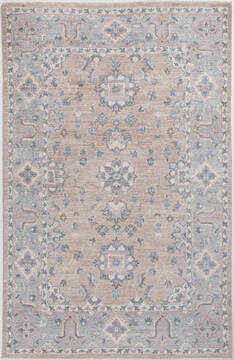 Afghan Chobi Yellow Rectangle 5x7 ft Wool Carpet 157875