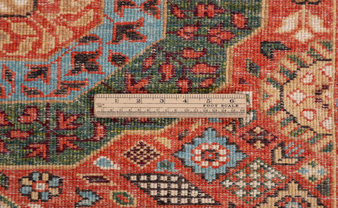 Chobi Orange Runner Hand Knotted 210 X 117  Area Rug 700-157879 Image 8